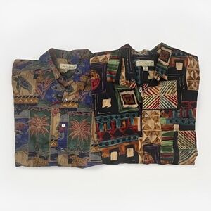 Tori Richard Aloha Button Up Mens 2XL LOT of 2 Cotton Lawn Sea Turtle Tropical